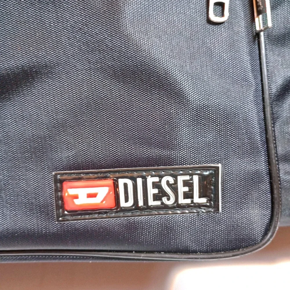 Diesel Duffel Bag Large Black Nylon Good Multi-Pocket Travel Gym Weekender Bag